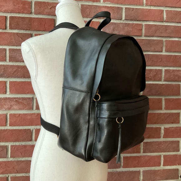 ❤️FLASH SALE❤️Madewell Lorimer Black Leather Backpack NWT - Picture 2 of 16